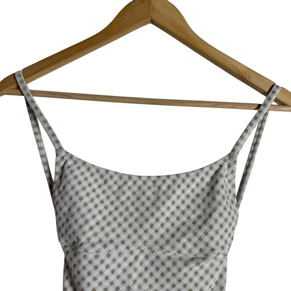 Solid & Striped Melissa One Piece Swimsuit White Metallic Lurex Gingham Size XS - Picture 4 of 14